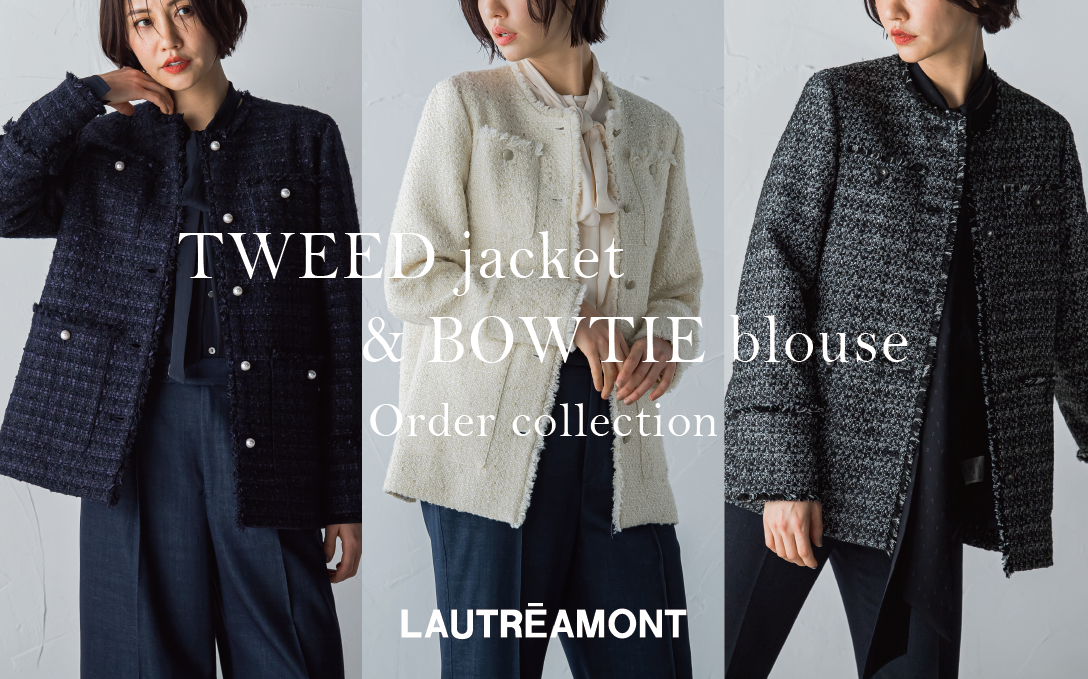 TWEED jacket & BOWTIE blouse Order collection – lautreamont-official